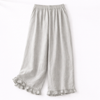 Isla Cotton Linen Ruffle Pants 2