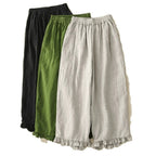 Isla Cotton Linen Ruffle Pants 3