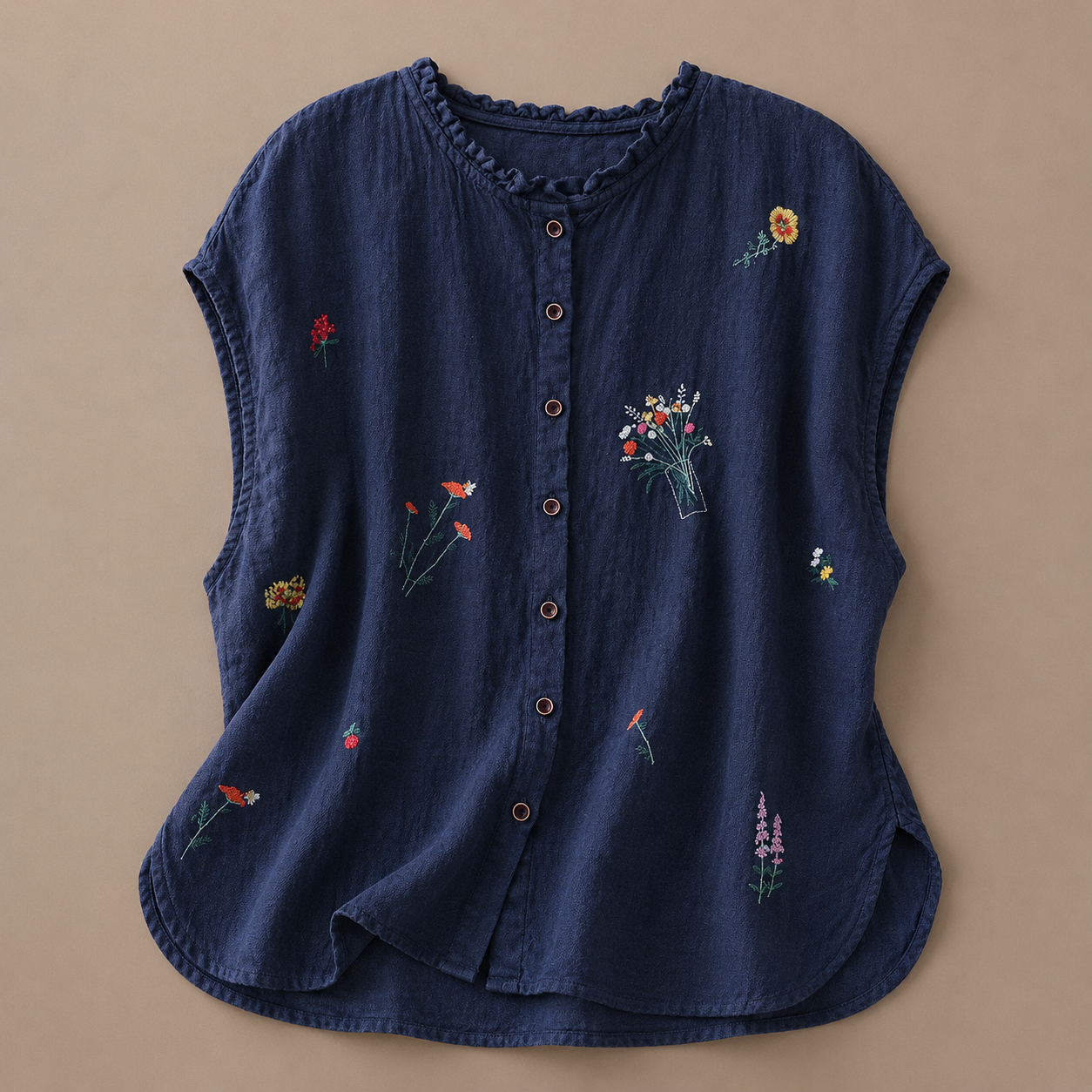 Jasmine Cotton Linen Blouse 0