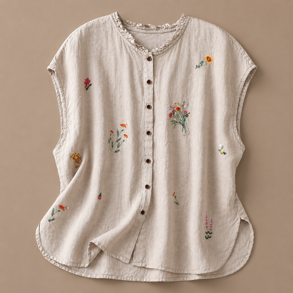 Jasmine Cotton Linen Blouse 1