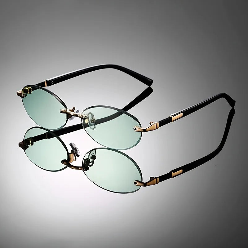 Lennox Rimless Oval Sunglasses 0