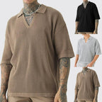 Luca Textured Cotton Blend Polo Shirt 5