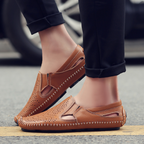 “Matteo Perforated Leather Sandals” 5