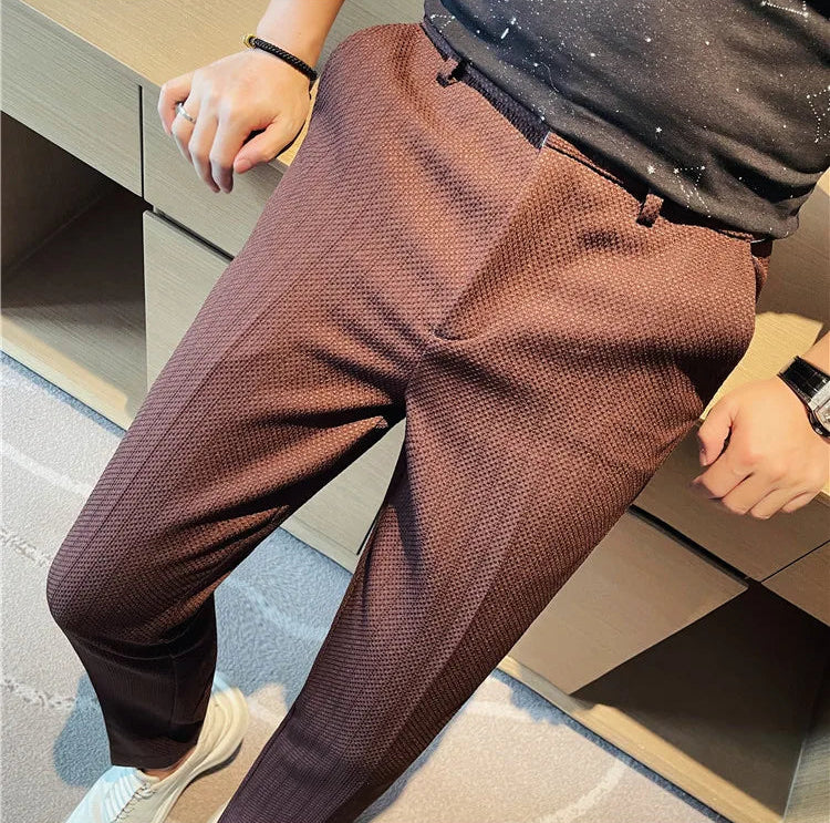 “Milo Micro-Textured Tailored Trousers” 0