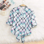 “Mira Bow-Front Tie Blouse in Cotton-Linen Blend” 6