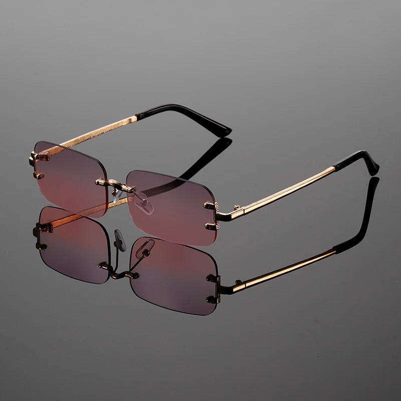 Modena Rimless Rectangular Sunglasses 1