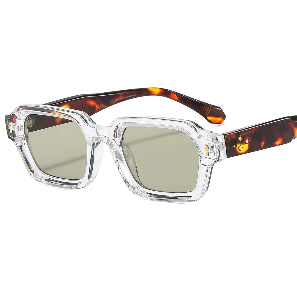 New Fashion Small Square Sunglasses For Women Men Modern Design Retro Double Color Frame Sun Glasses Shades UV400 Eyeglasses 7
