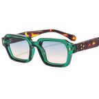 New Fashion Small Square Sunglasses For Women Men Modern Design Retro Double Color Frame Sun Glasses Shades UV400 Eyeglasses 9