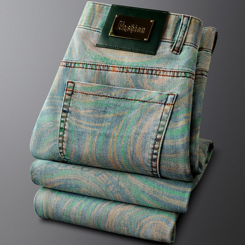 Nico Bold Pattern Slim-Fit Denim Jeans 2