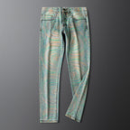 Nico Bold Pattern Slim-Fit Denim Jeans 4