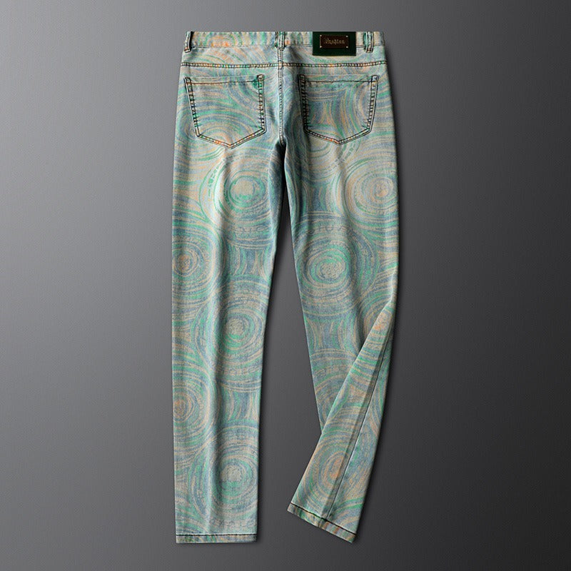 Nico Bold Pattern Slim-Fit Denim Jeans 5