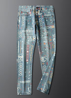Nico Bold Pattern Slim-Fit Denim Jeans 7