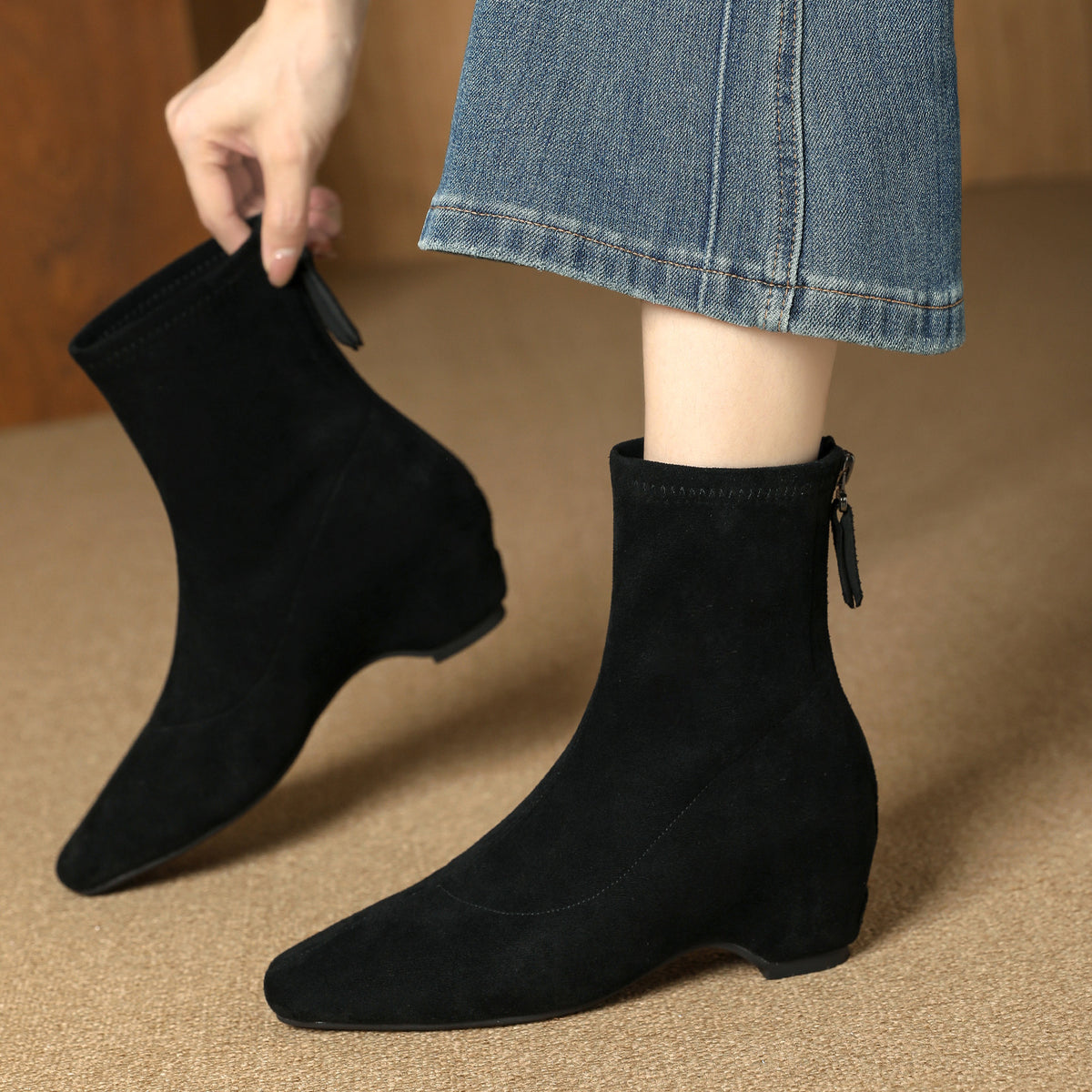 Calvera Suede Ankle Boots