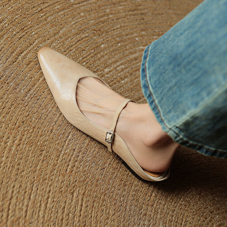 Olivette Leather Pointed-Toe Mules 1