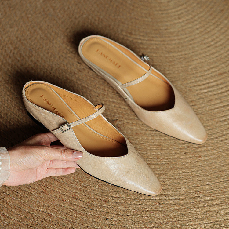 Olivette Leather Pointed-Toe Mules 3