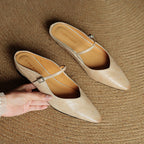 Olivette Leather Pointed-Toe Mules 3