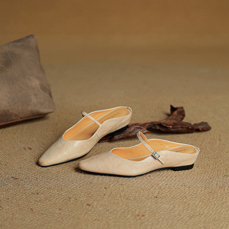 Olivette Leather Pointed-Toe Mules 5