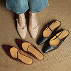 Olivette Leather Pointed-Toe Mules 6