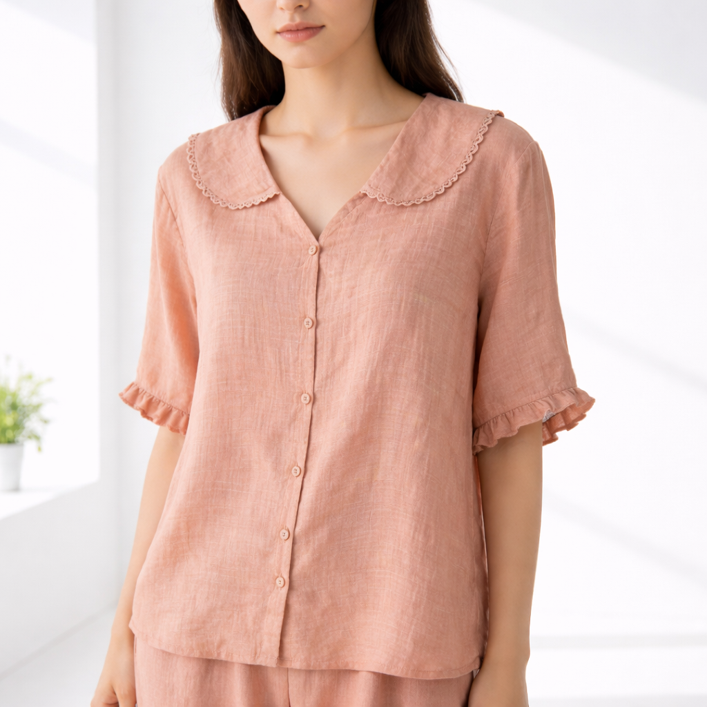 Olivia Cotton-Linen Blouse 2