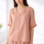 Olivia Cotton-Linen Blouse 2