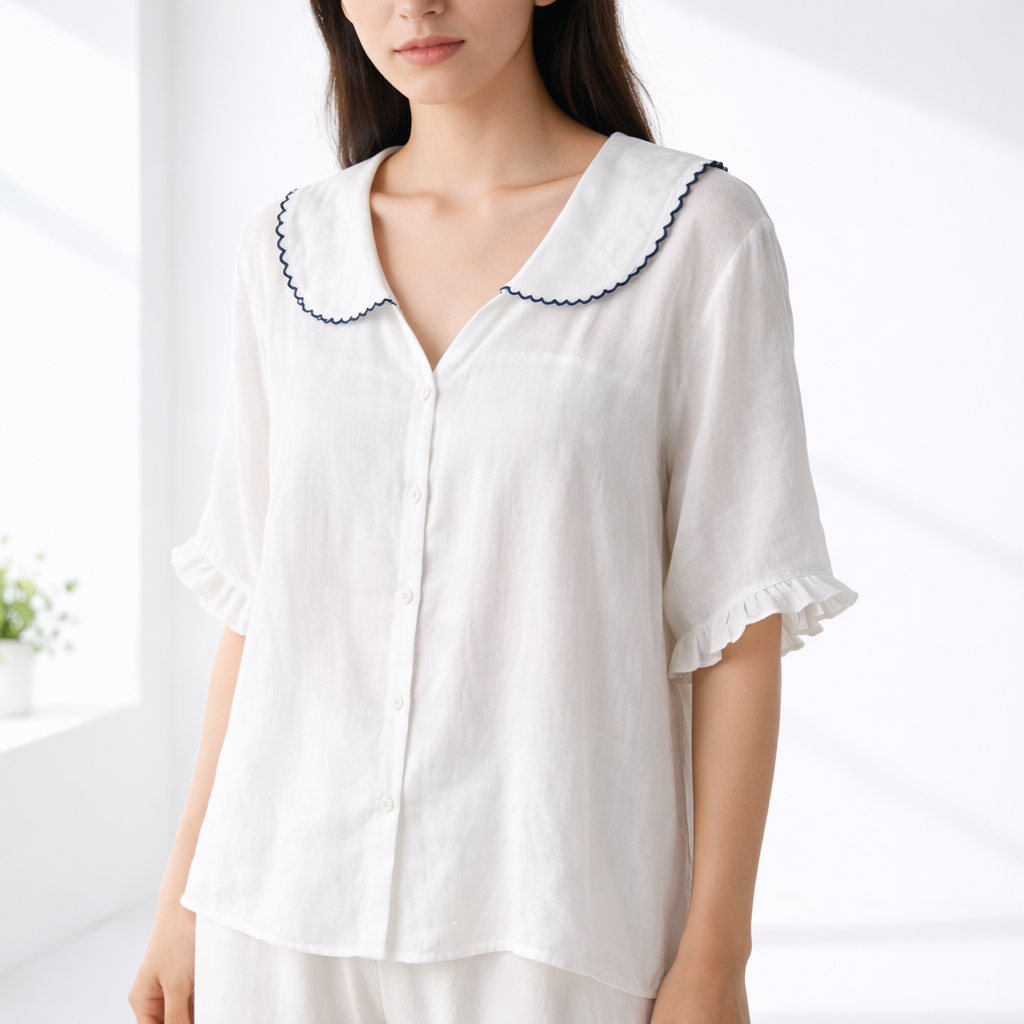 Olivia Cotton-Linen Blouse 4