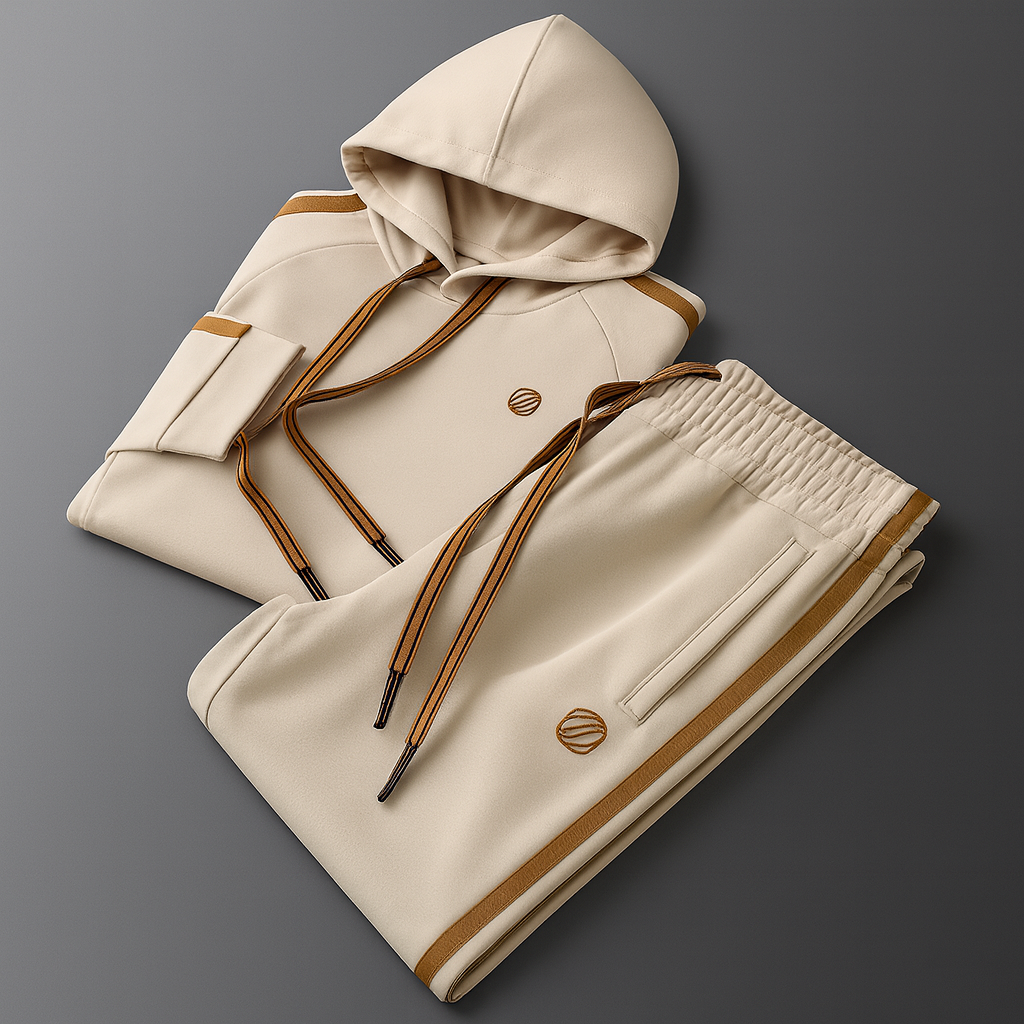 Rafael Brushed Fleece Tracksuit with Contrast Striping 0