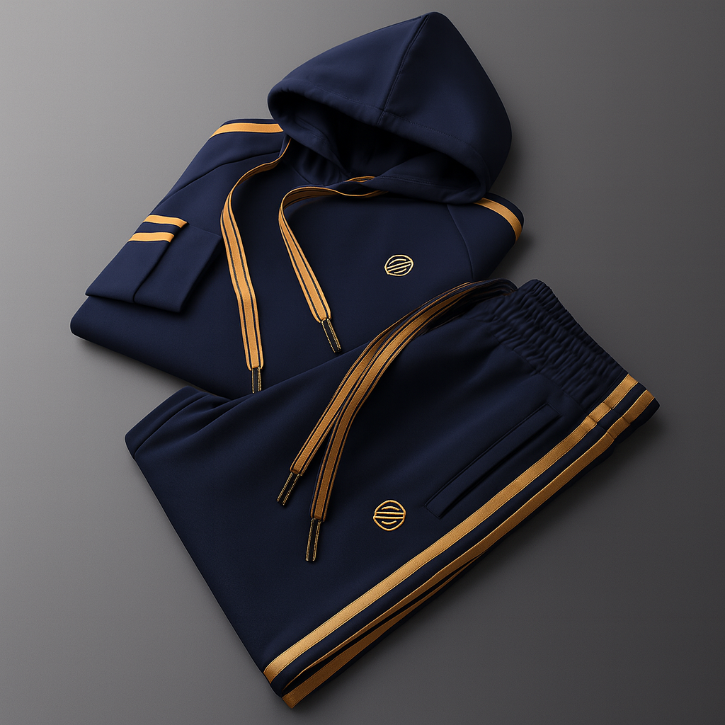 Rafael Brushed Fleece Tracksuit with Contrast Striping 1