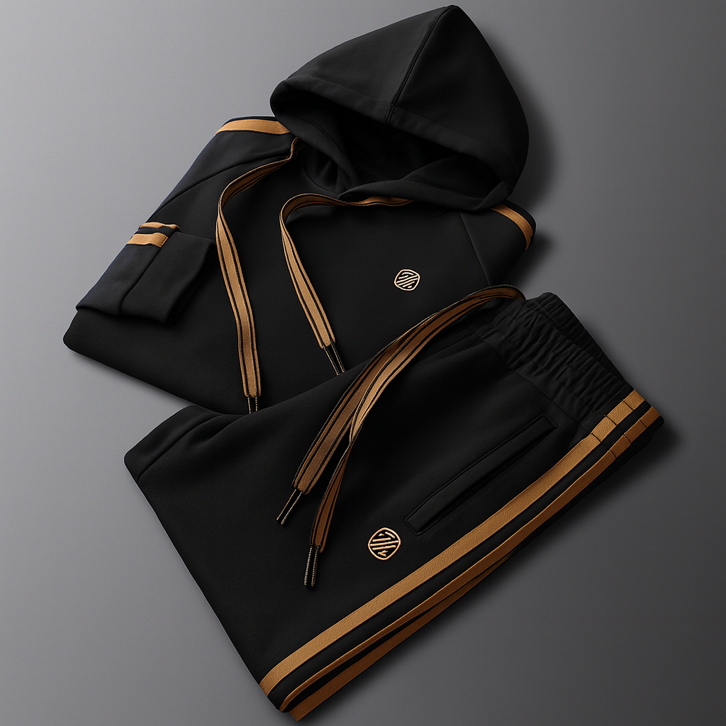 Rafael Brushed Fleece Tracksuit with Contrast Striping 2