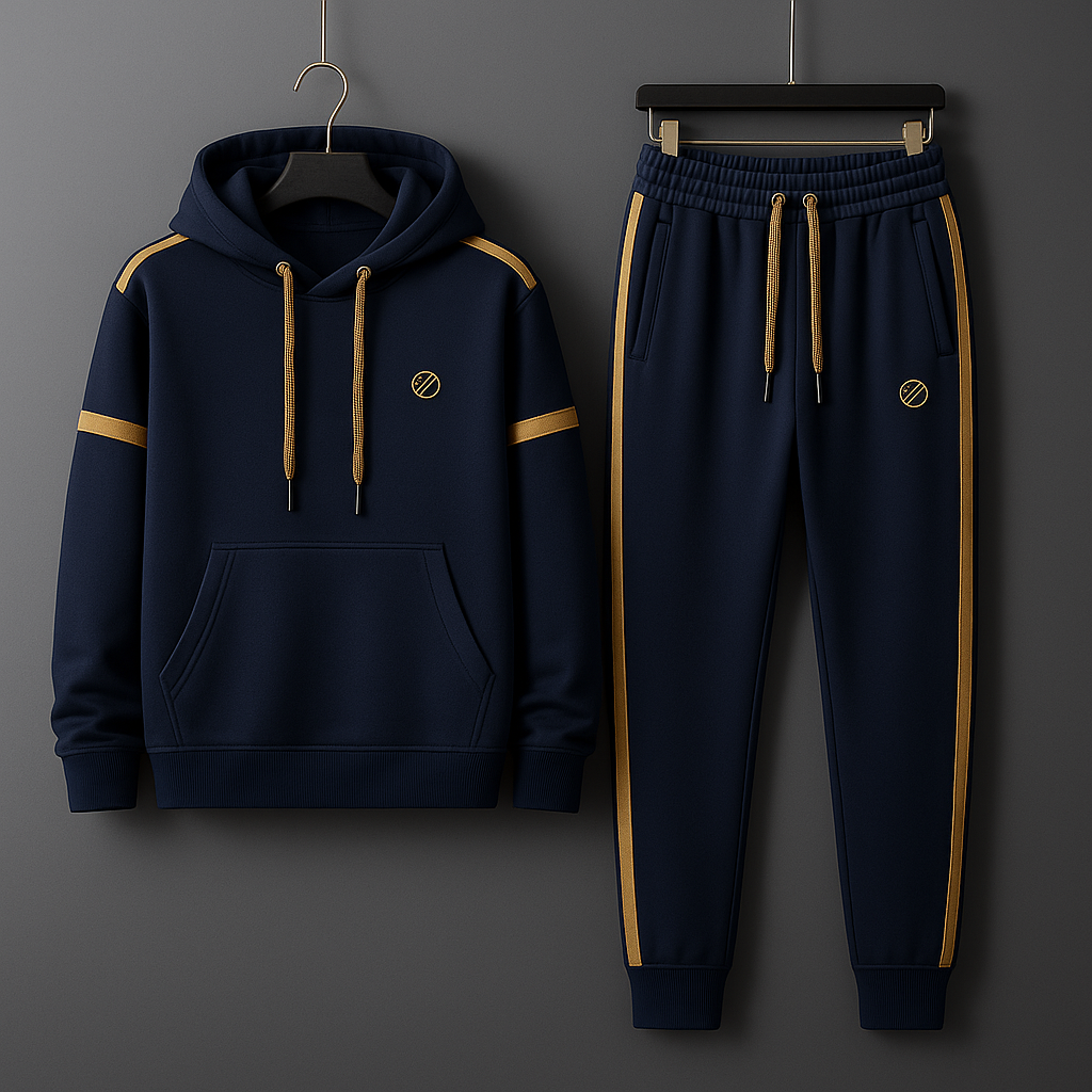 Rafael Brushed Fleece Tracksuit with Contrast Striping 4