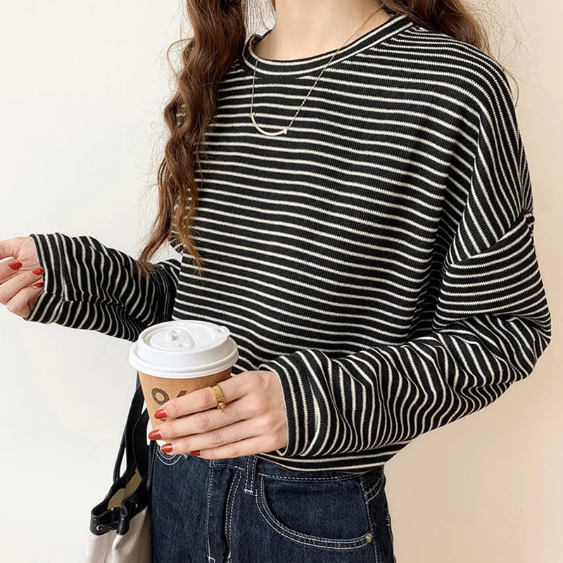 “Rhea Striped Cotton Long-Sleeve Shirt” 5