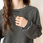 “Rhea Striped Cotton Long-Sleeve Shirt” 7
