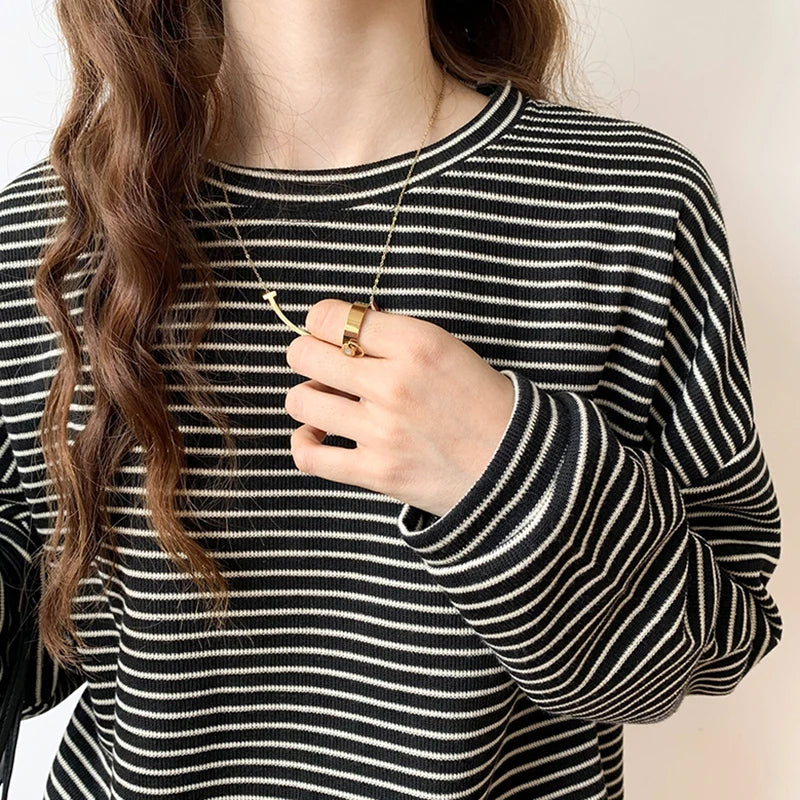 “Rhea Striped Cotton Long-Sleeve Shirt” 7
