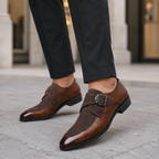 Romano Suede Monk-Strap Shoe2