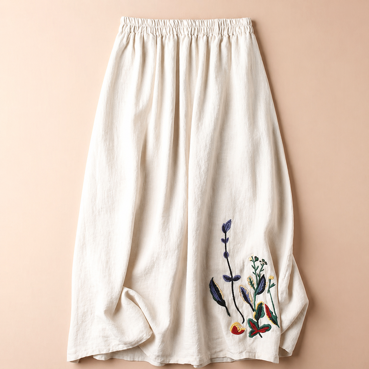 Soleia Linen Midi Skirt 0