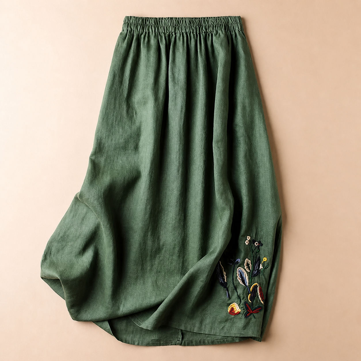 Soleia Linen Midi Skirt 1