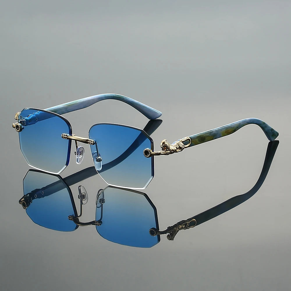 Valenti Frameless Hexagonal Sunglasses 0