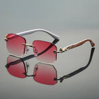 Valenti Frameless Hexagonal Sunglasses 2