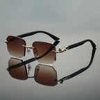 Valenti Frameless Hexagonal Sunglasses 3