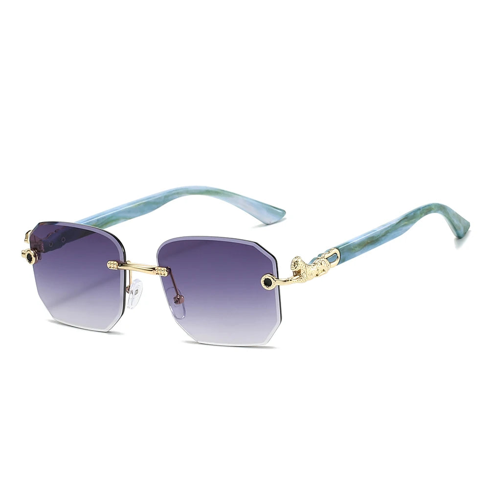 Valenti Frameless Hexagonal Sunglasses 5
