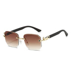 Valenti Frameless Hexagonal Sunglasses 6
