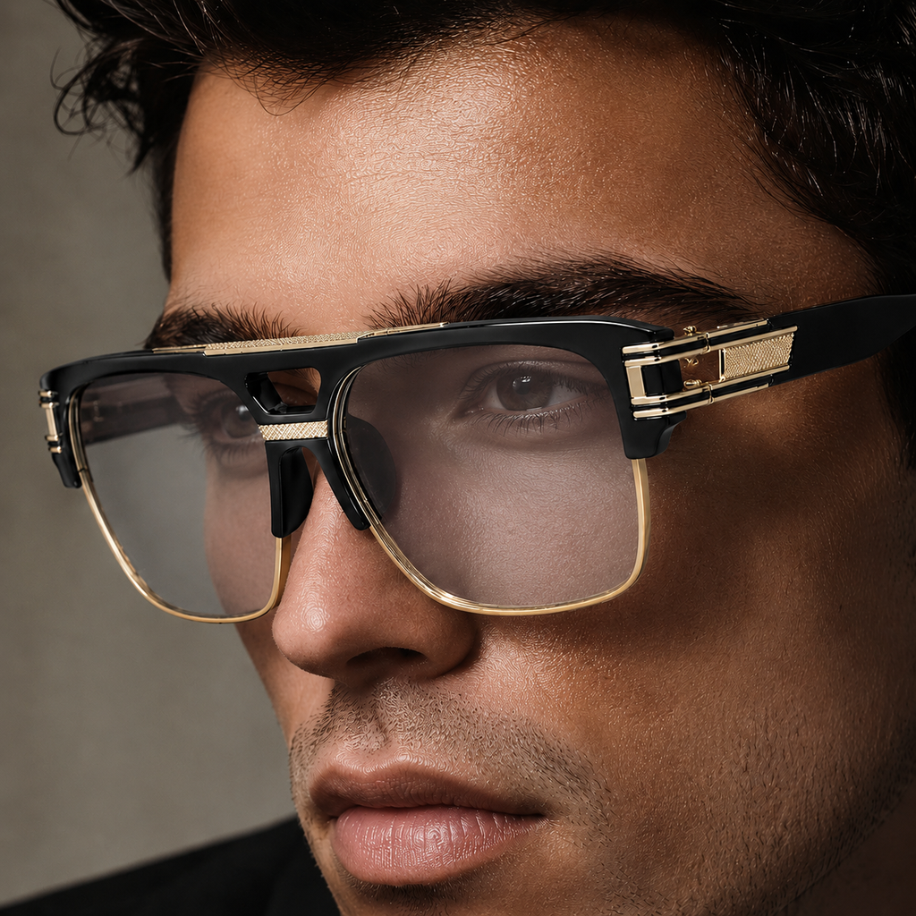 Valerio Gold-Trim Square Shades2