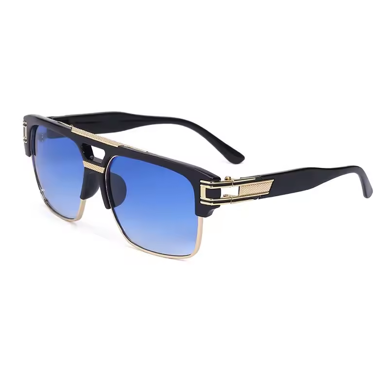 Valerio Gold-Trim Square Shades7