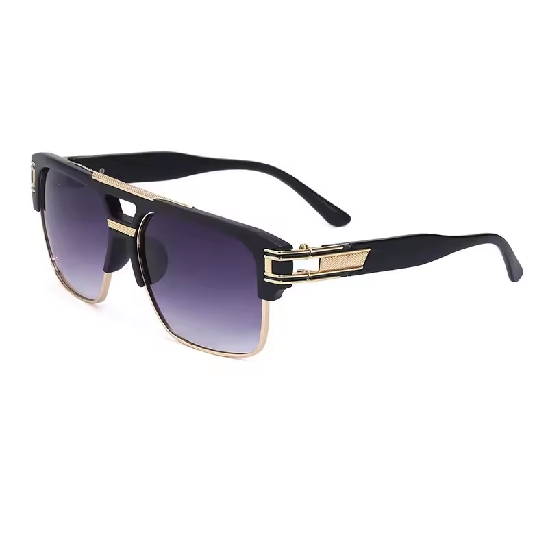 Valerio Gold-Trim Square Shades8