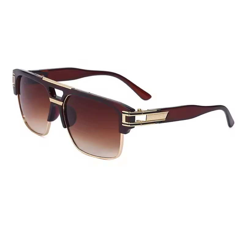 Valerio Gold-Trim Square Shades9