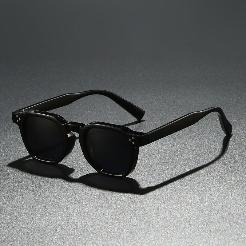 Victor Sculpted Frame Sunglasses with Jet-Black Lenses 0