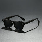 Victor Sculpted Frame Sunglasses with Jet-Black Lenses 0