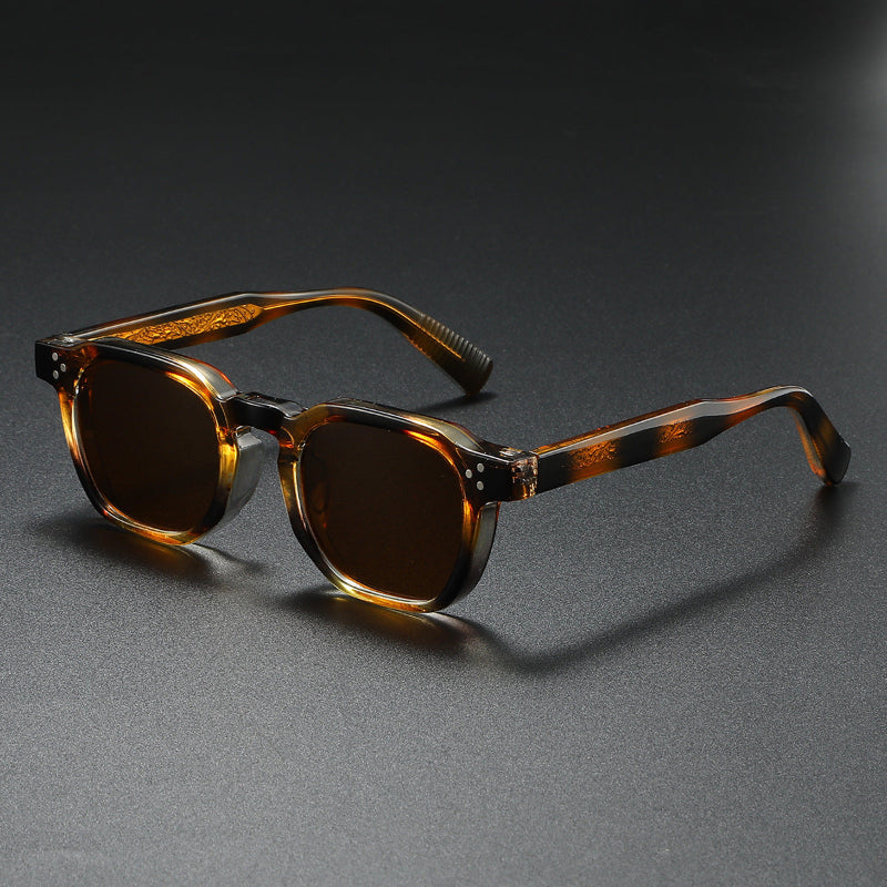 Victor Sculpted Frame Sunglasses with Jet-Black Lenses 1