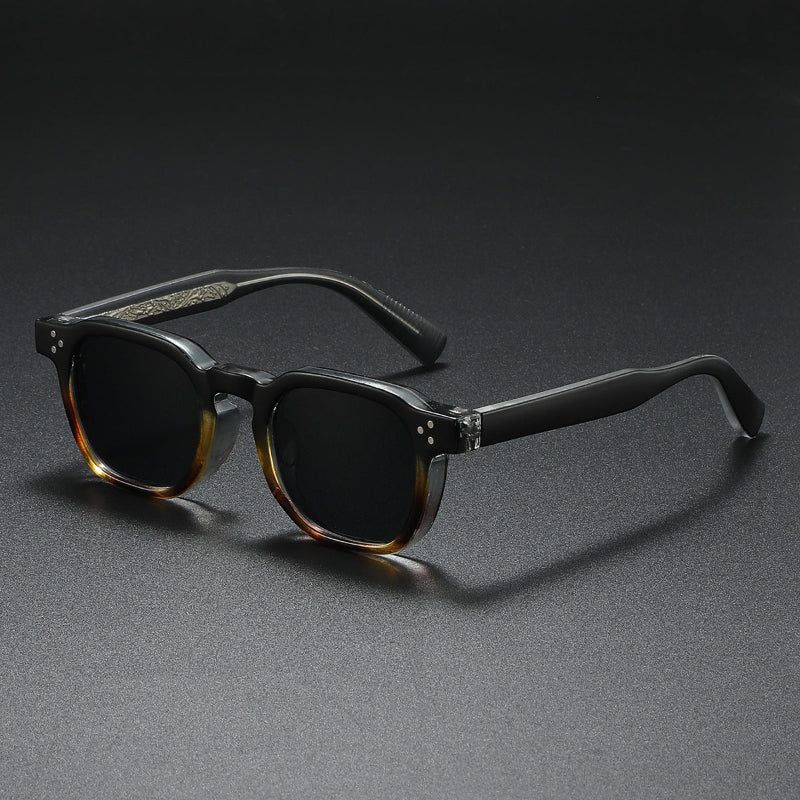 Victor Sculpted Frame Sunglasses with Jet-Black Lenses 2