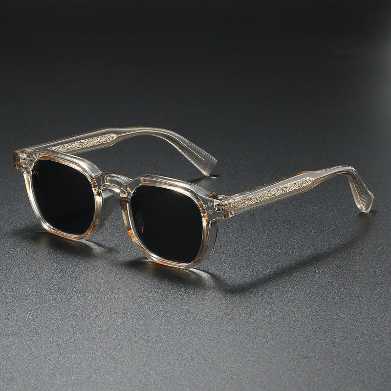 Victor Sculpted Frame Sunglasses with Jet-Black Lenses 3