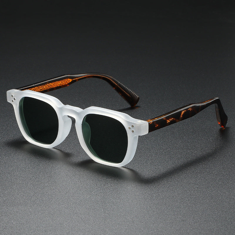 Victor Sculpted Frame Sunglasses with Jet-Black Lenses 4